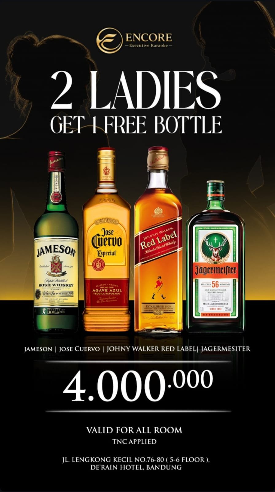 Jameson | Jose Cuervo | Johnny Walker Red Label | Jagermeister